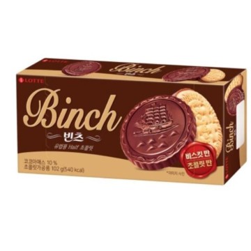 LOTTE Binch 102G 樂天BINCH巧克力餅乾