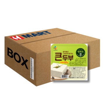 CJ 행복한콩 맛있는 콩두부(큰두부) 520G*8 (Box)