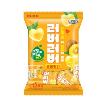 롯데제과 젤리셔스 러버러버(골드키위) 204G