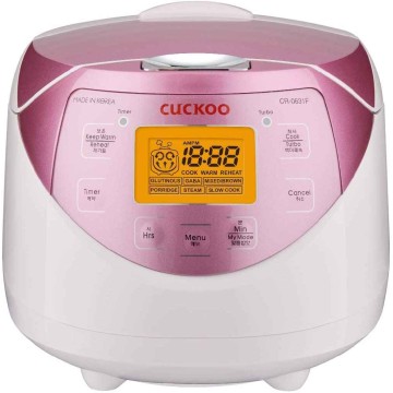  Cuckoo Micom Rice Cooker (For 6) CR-0631F White/Pink